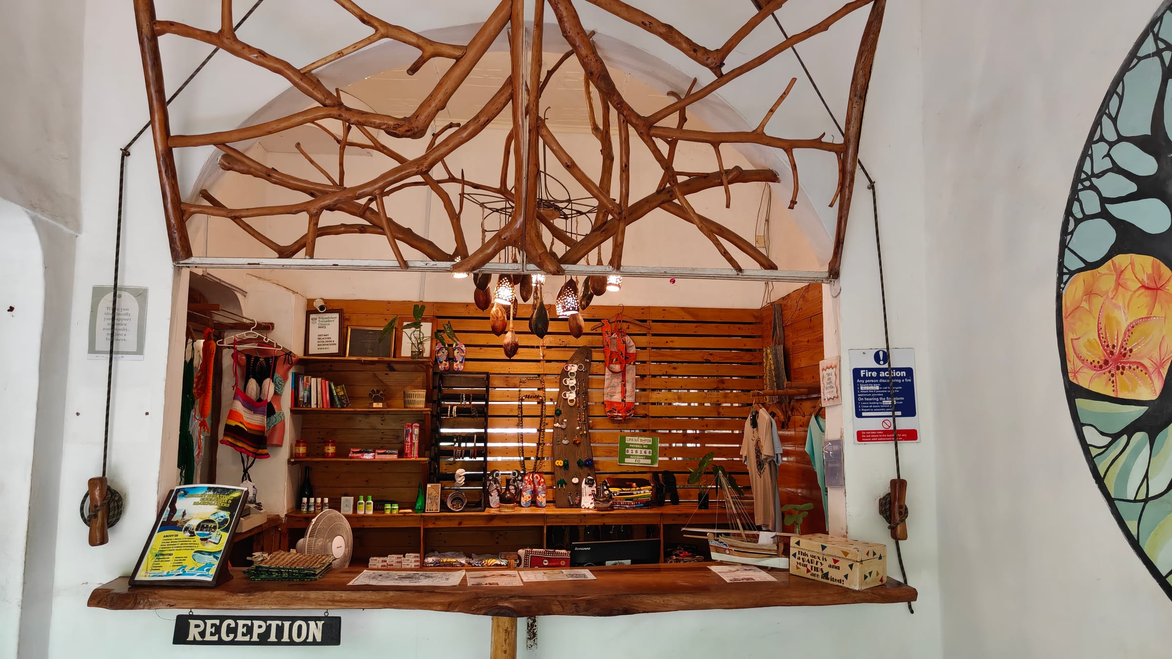 Reception desk at Distant Relatives