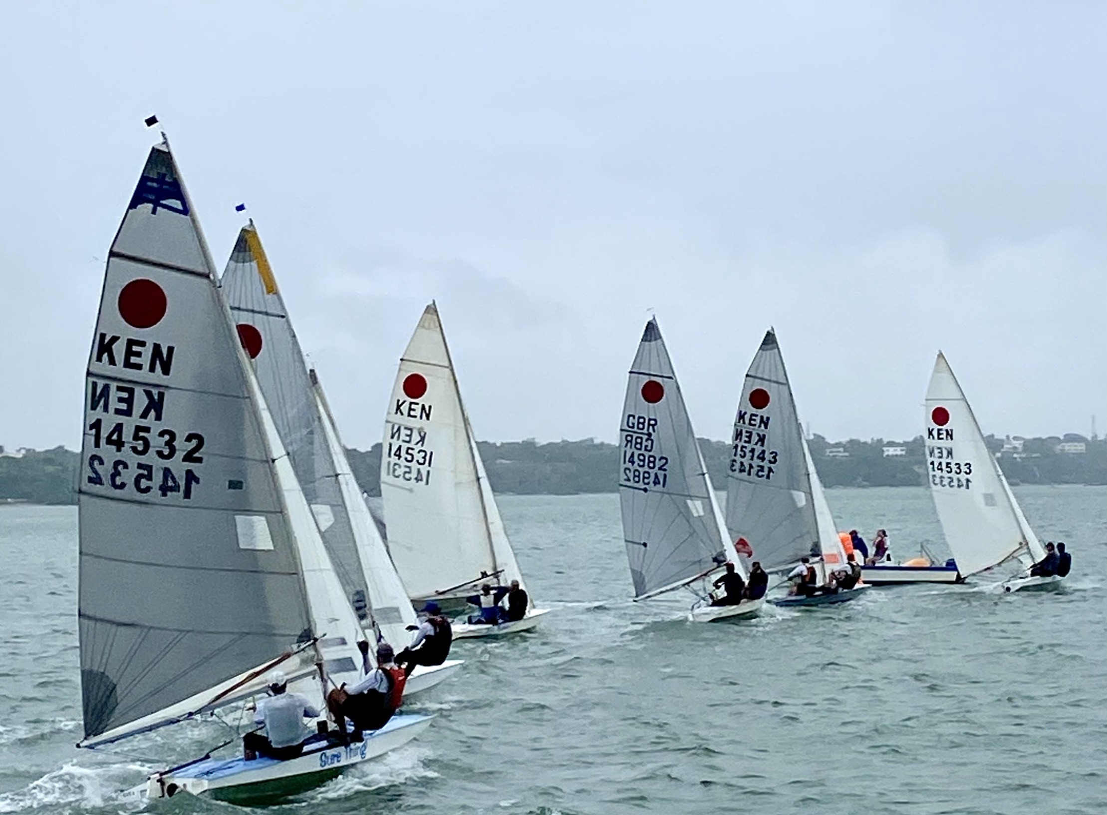 Fireball fleet racing on Kilifi Creek