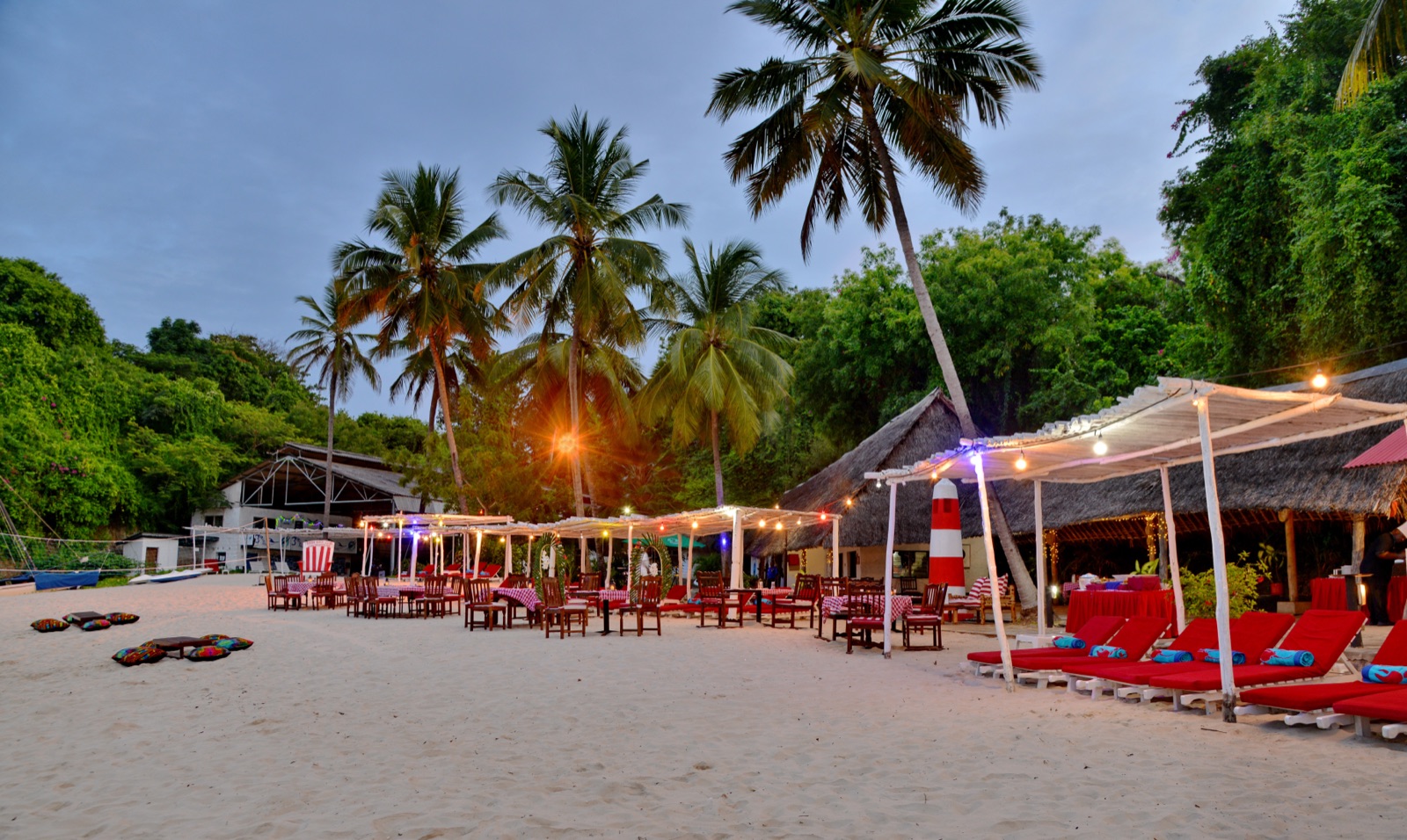 The Beach Bar at Mnarani, looking out over the Creek