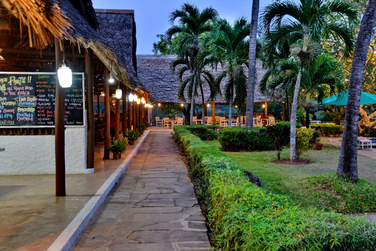 The restaurant terrace overlooking Kilifi Creek